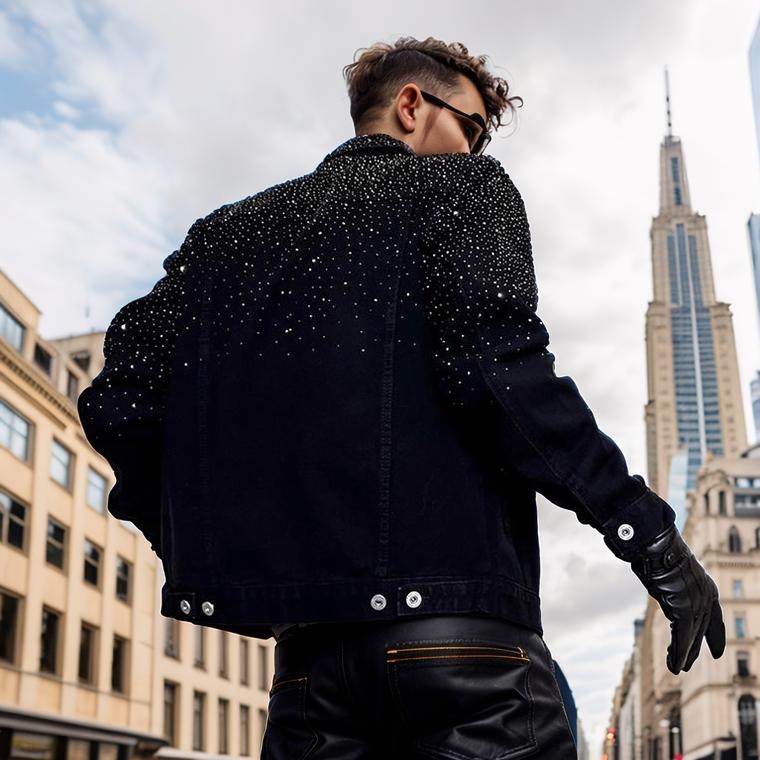 Rhinestone Starlight Denim Jacket