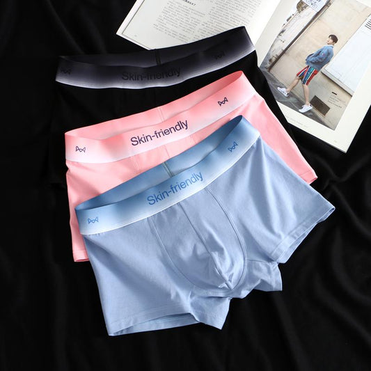 Breathable ice silk gradient antibacterial boxer briefs