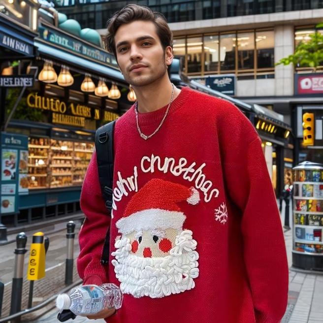 3D Knitted Santa Claus Sweater