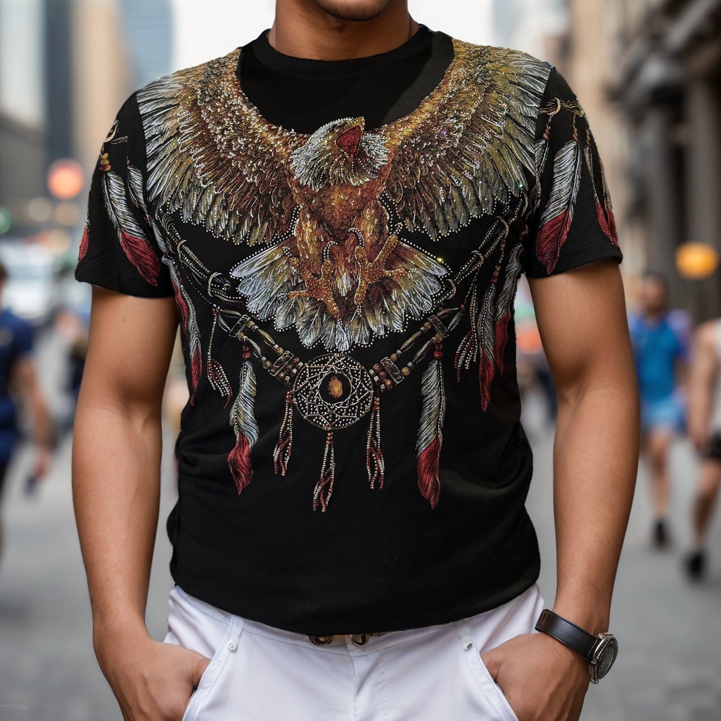 Rhinestone Eagle Gorgeous Vintage T-shirt